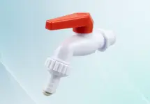 Plastic tap made on a KSB injection moulding machine