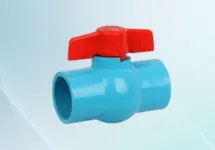 Moulded plastic valve made on a KSB machine